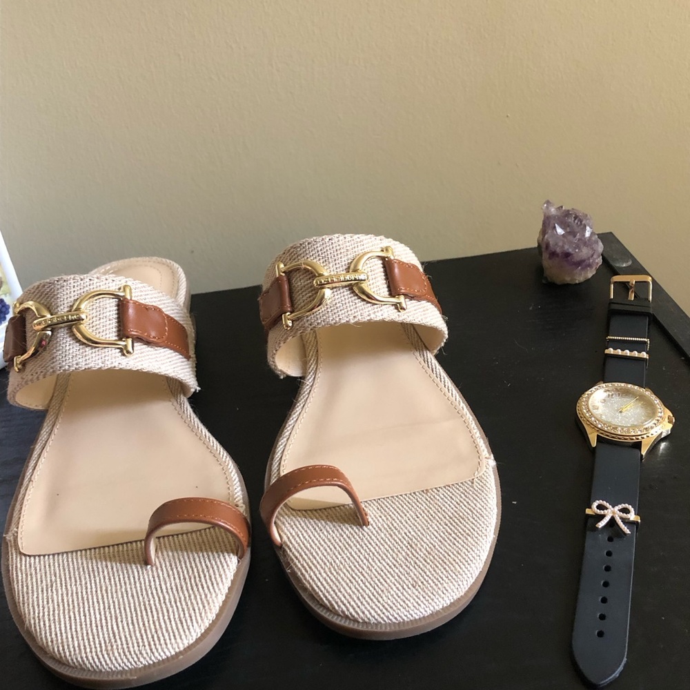 LIZ CLAIBORNE Elegant Tan and Brown Women's Sandals